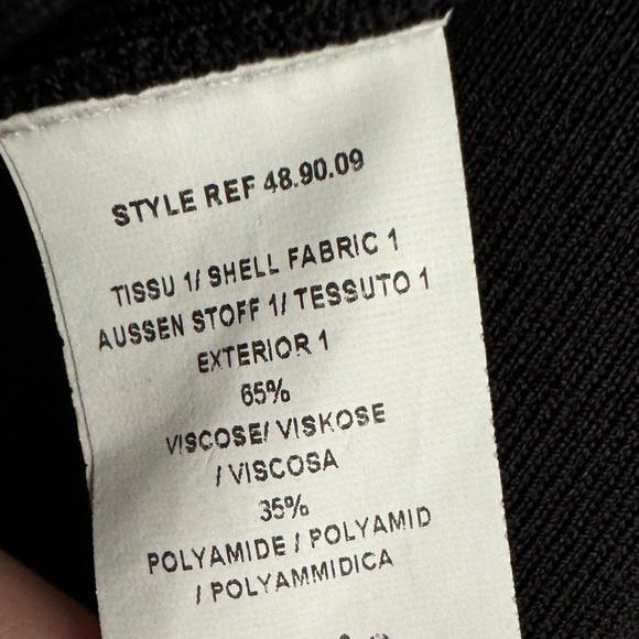 EDWARD ACHOUR PARIS $1039 Retail Open-front Striped Cardigan, M/L, Black/White - Picture 9 of 9